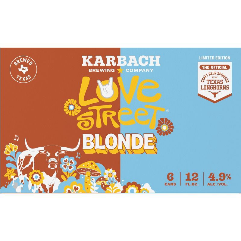 slide 5 of 13, Karbach Brewing Co. Karbach Love Street Blonde Beer - 6pk/12 fl oz Cans, 6 ct; 12 fl oz