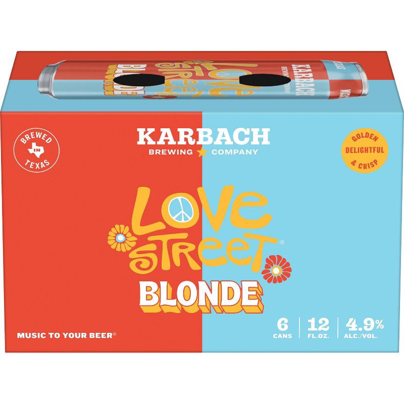 slide 9 of 13, Karbach Brewing Co. Karbach Love Street Blonde Beer - 6pk/12 fl oz Cans, 6 ct; 12 fl oz