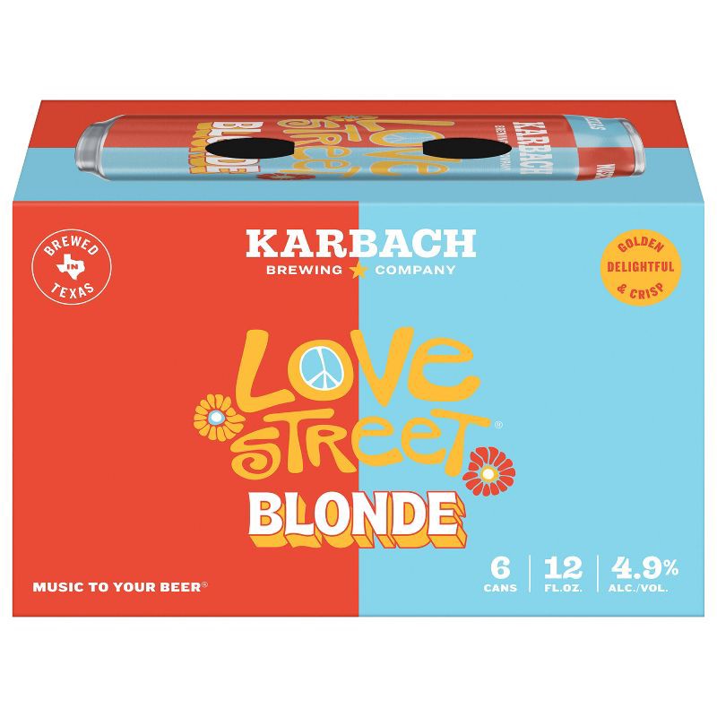 slide 11 of 13, Karbach Brewing Co. Karbach Love Street Blonde Beer - 6pk/12 fl oz Cans, 6 ct; 12 fl oz