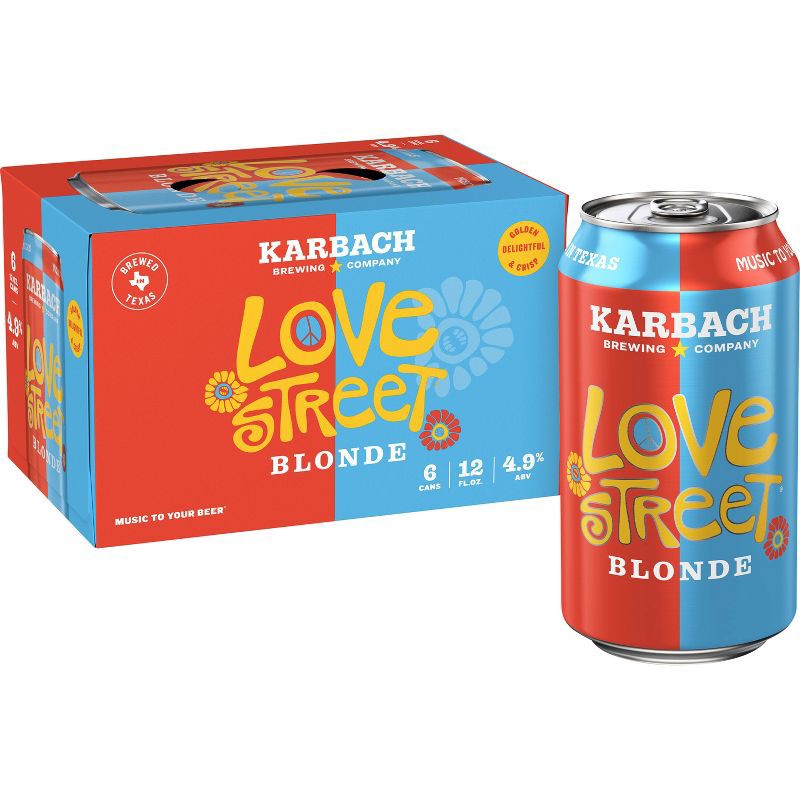 slide 1 of 13, Karbach Brewing Co. Karbach Love Street Blonde Beer - 6pk/12 fl oz Cans, 6 ct; 12 fl oz