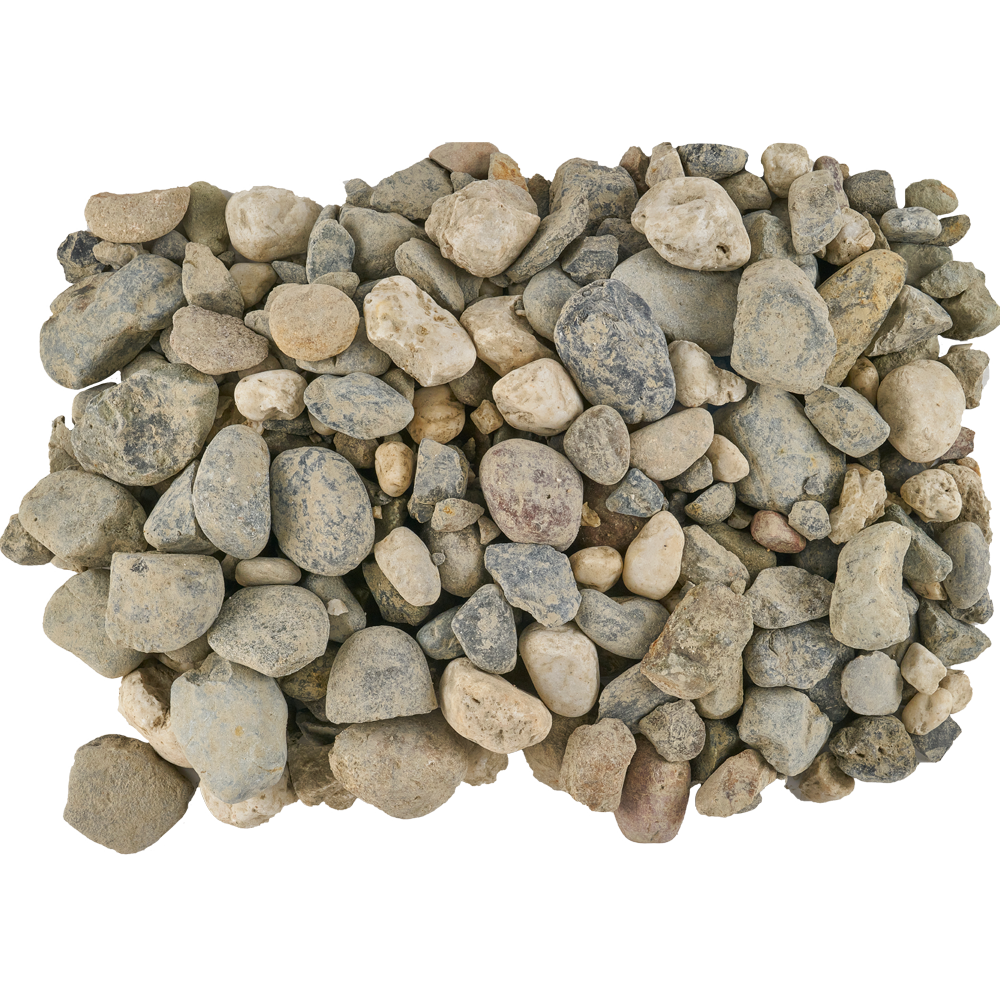 slide 4 of 5, EARTHESSENTIALS BY QUIKRETE Extra Large 0.5 cu ft Multicolor River rock (0.5 - 3-in), 1 ct