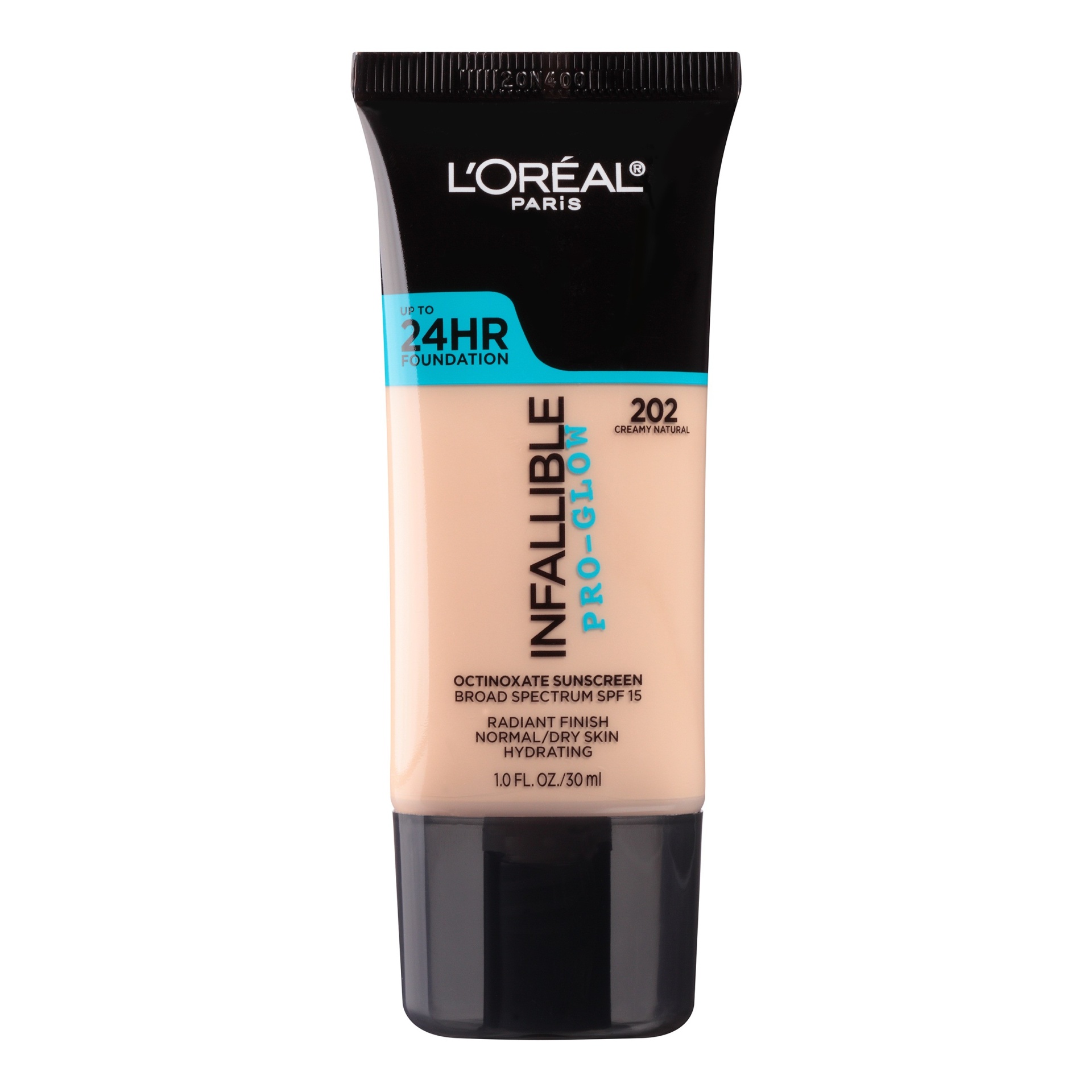 slide 1 of 3, L'Oreal Paris Infallible Pro-Glow Foundation Normal/Dry Skin with SPF 15 - 202 Creamy Natural - 1 fl oz, 1 fl oz