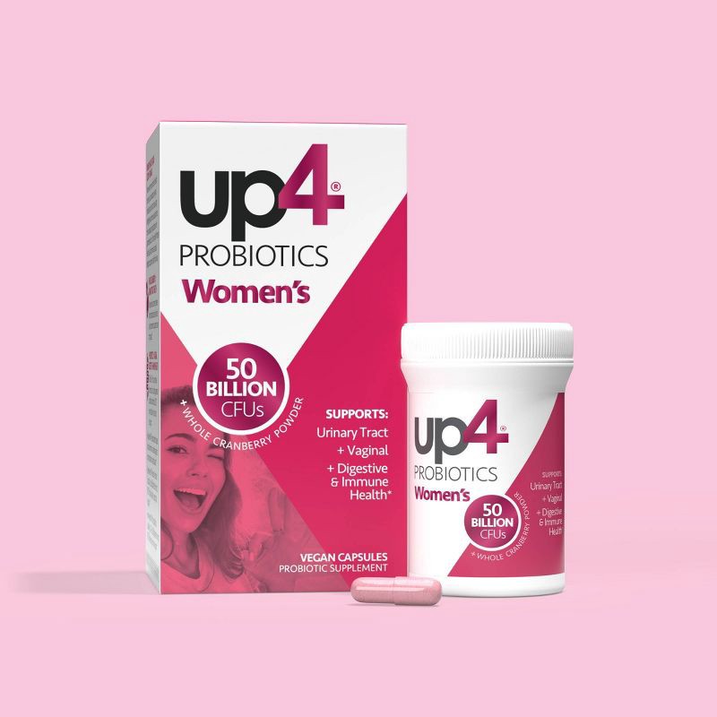 slide 2 of 6, UP4 Probiotics UP4 Women's Probiotic with Organic Vegan Cranberry Capsules - 60ct, 60 ct