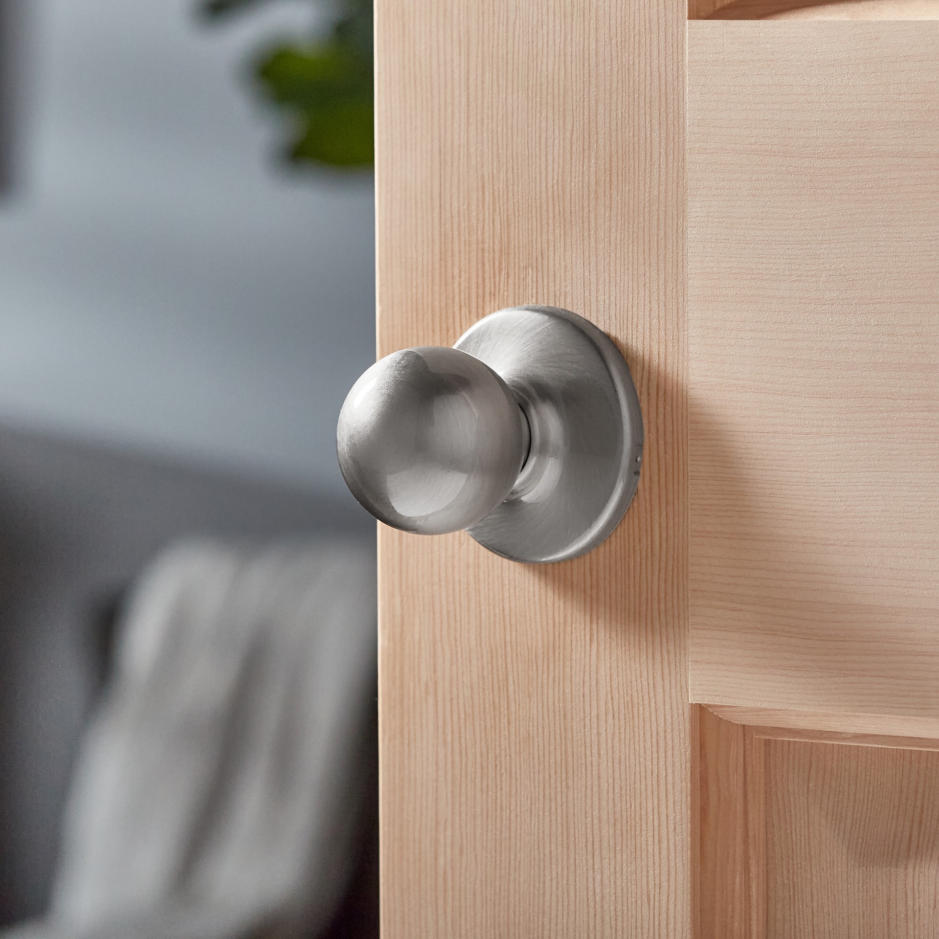 slide 2 of 6, Kwikset Polo Satin Nickel Interior or Hall/Closet Passage Door Knob, 1 ct