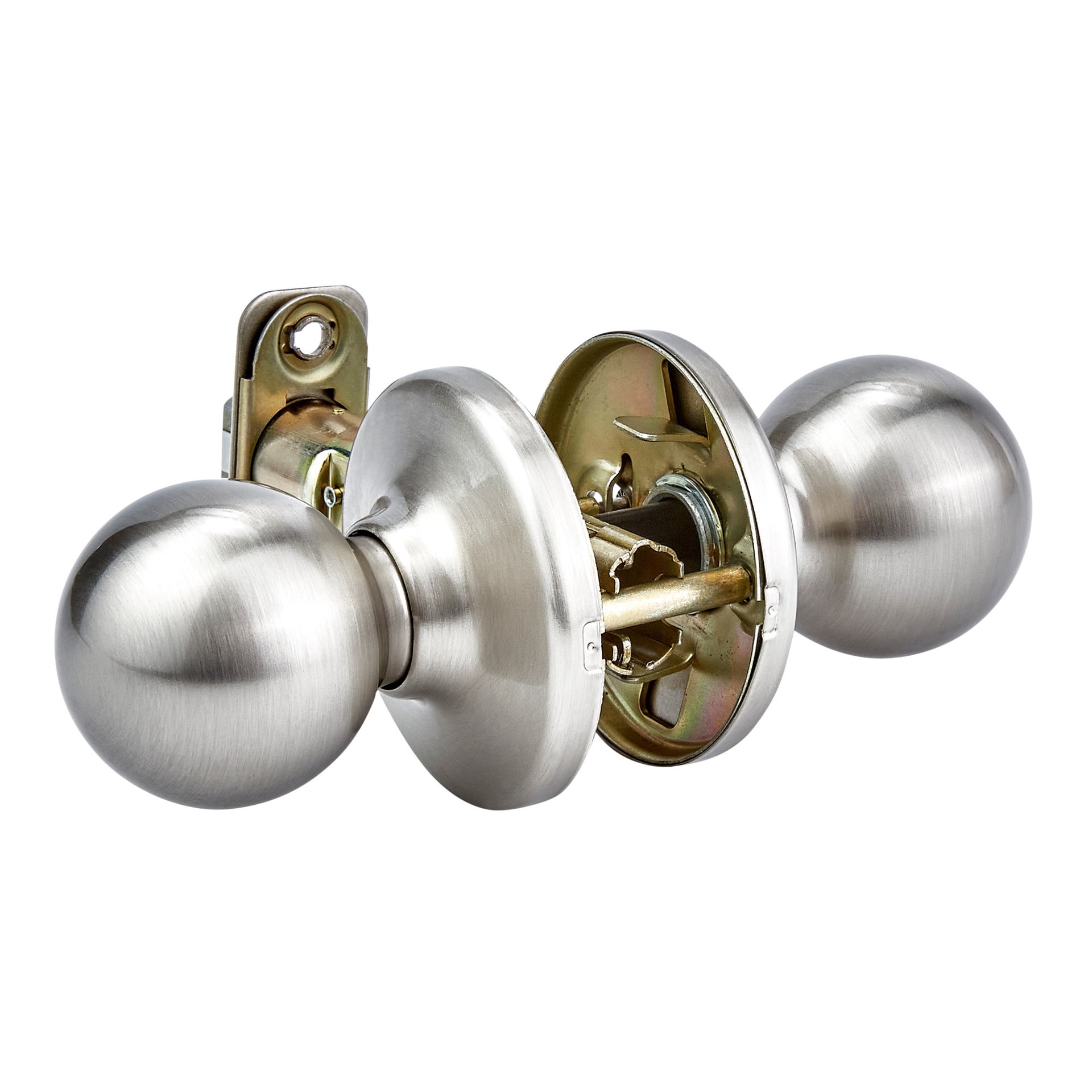 slide 5 of 6, Kwikset Polo Satin Nickel Interior or Hall/Closet Passage Door Knob, 1 ct