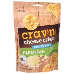 Crav'n Flavor Parmesan Cheese Crisps, Gluten Free
