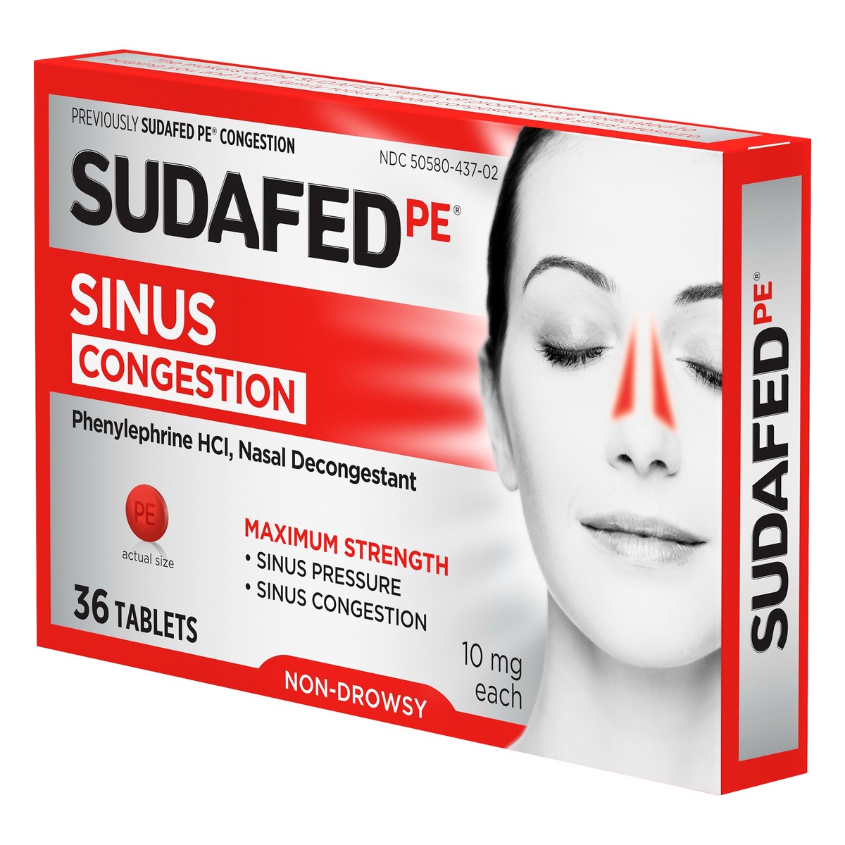 slide 3 of 7, Sudafed PE Maximum Strength Congestion & Sinus Pressure Relief Tablets - 36ct, 36 ct