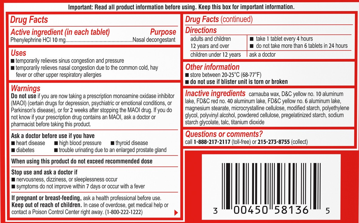 slide 4 of 7, Sudafed PE Maximum Strength Congestion & Sinus Pressure Relief Tablets - 36ct, 36 ct