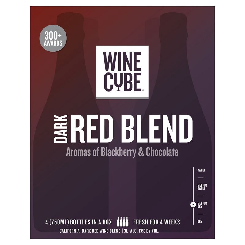 slide 4 of 5, Dark Red Blend Red Wine - 3L Box - Wine Cube™, 3 liter