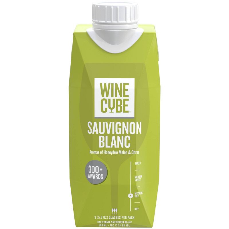 slide 1 of 4, Sauvignon Blanc - 500ml Carton - Wine Cube™, 500 ml