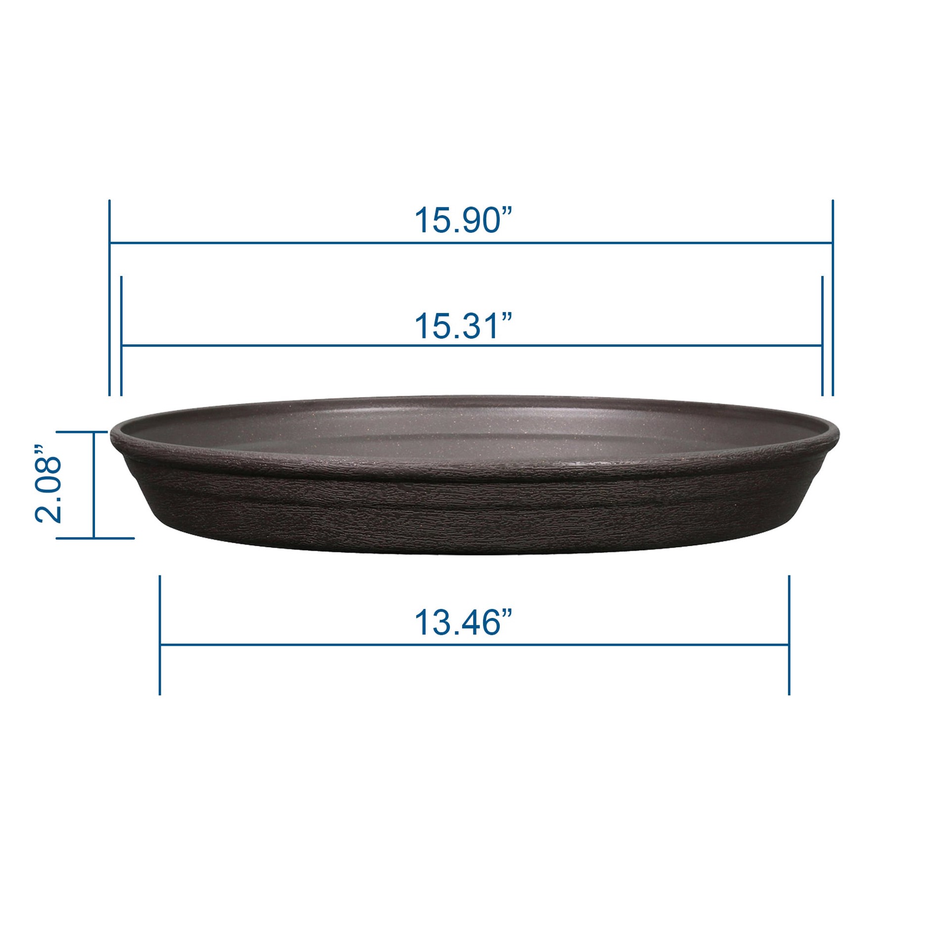 slide 6 of 6, Style Selections 15.24-in Rust Plastic Plant Saucer, 1 ct