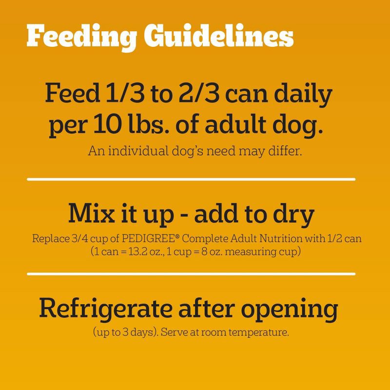 slide 16 of 17, Pedigree Chopped Ground Dinner Chicken and Beef Flavor Variety Pack Wet Dog Food - 13.2oz/12ct, 13.2 oz, 12 ct