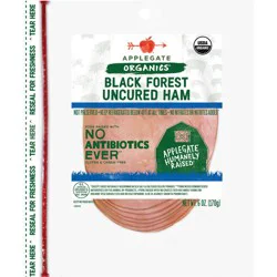 Applegate Farms Applegate Organic Uncured Black Forest Ham - 6oz