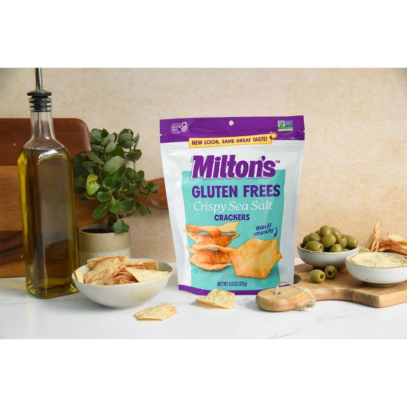 slide 3 of 4, Milton's Craft Bakers Gluten Free Crispy Sea Salt Crackers - 4.5oz, 4.5 oz