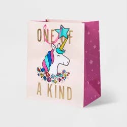 XLarge 'One of A Kind' Unicorn Birthday Gift Bag Pink - Spritz™