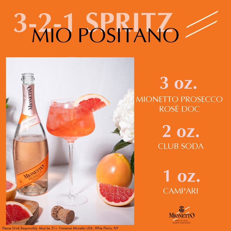 slide 2 of 7, Mionetto Prosecco Rosé Wine - 750ml Bottle, 750 ml