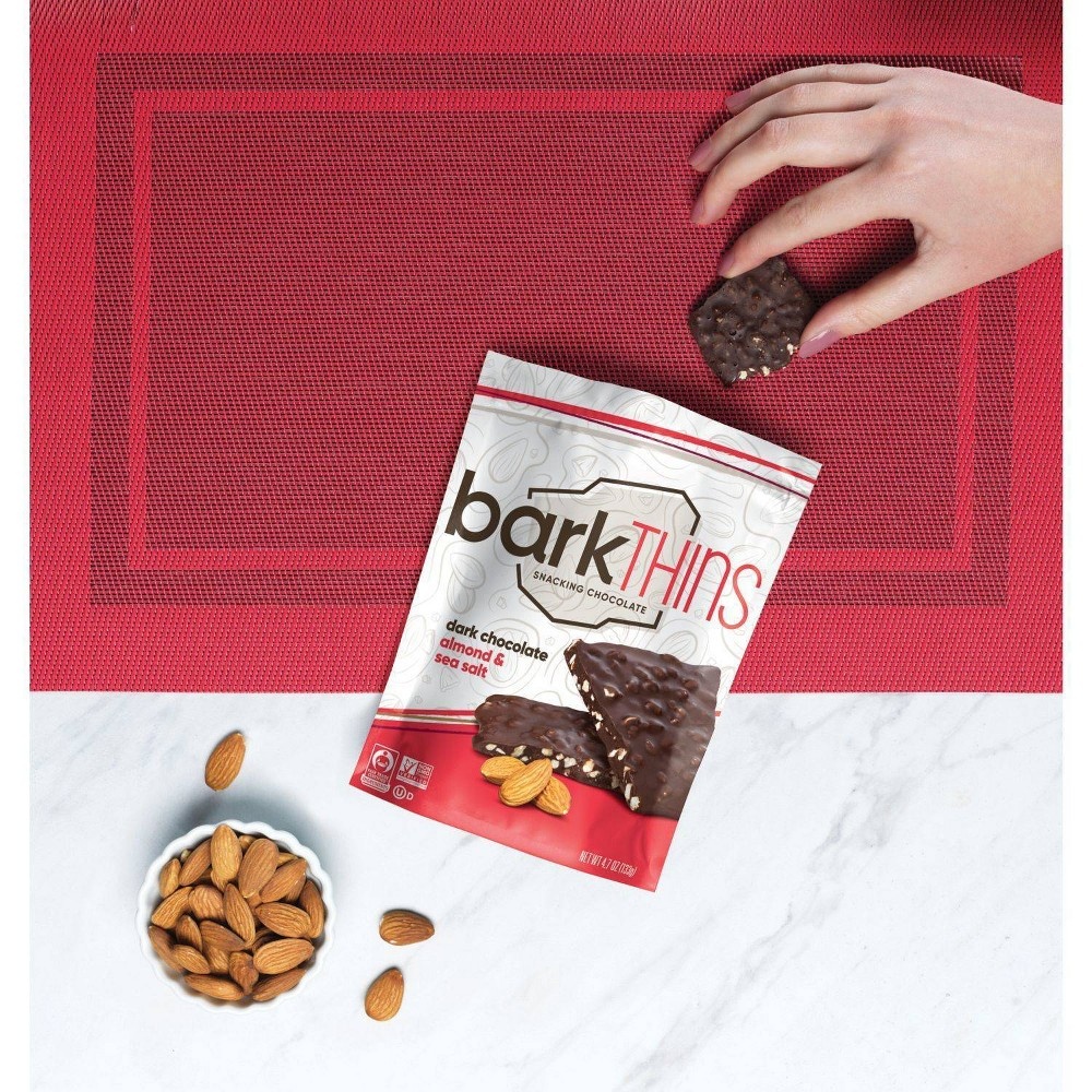 slide 6 of 6, barkTHINS Almond with Sea Salt Dark Chocolate - 10oz, 10 oz