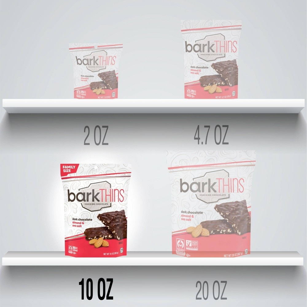 slide 4 of 6, barkTHINS Almond with Sea Salt Dark Chocolate - 10oz, 10 oz