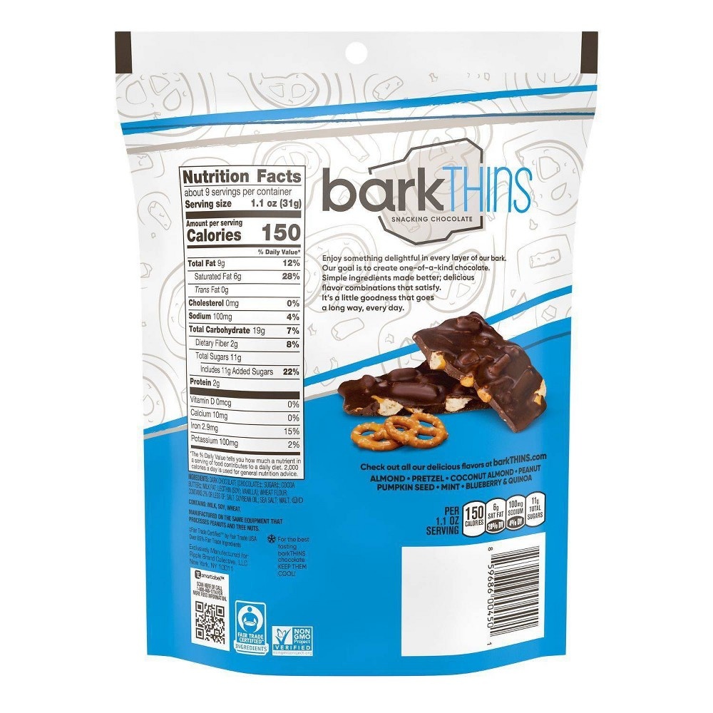 slide 4 of 6, barkTHINS Sea Salt Dark Chocolate Pretzels - 10oz, 10 oz