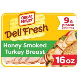 Oscar Mayer Deli Fresh Honey Smoked Turkey Breast Sliced Lunch Meat Family Size - 16oz