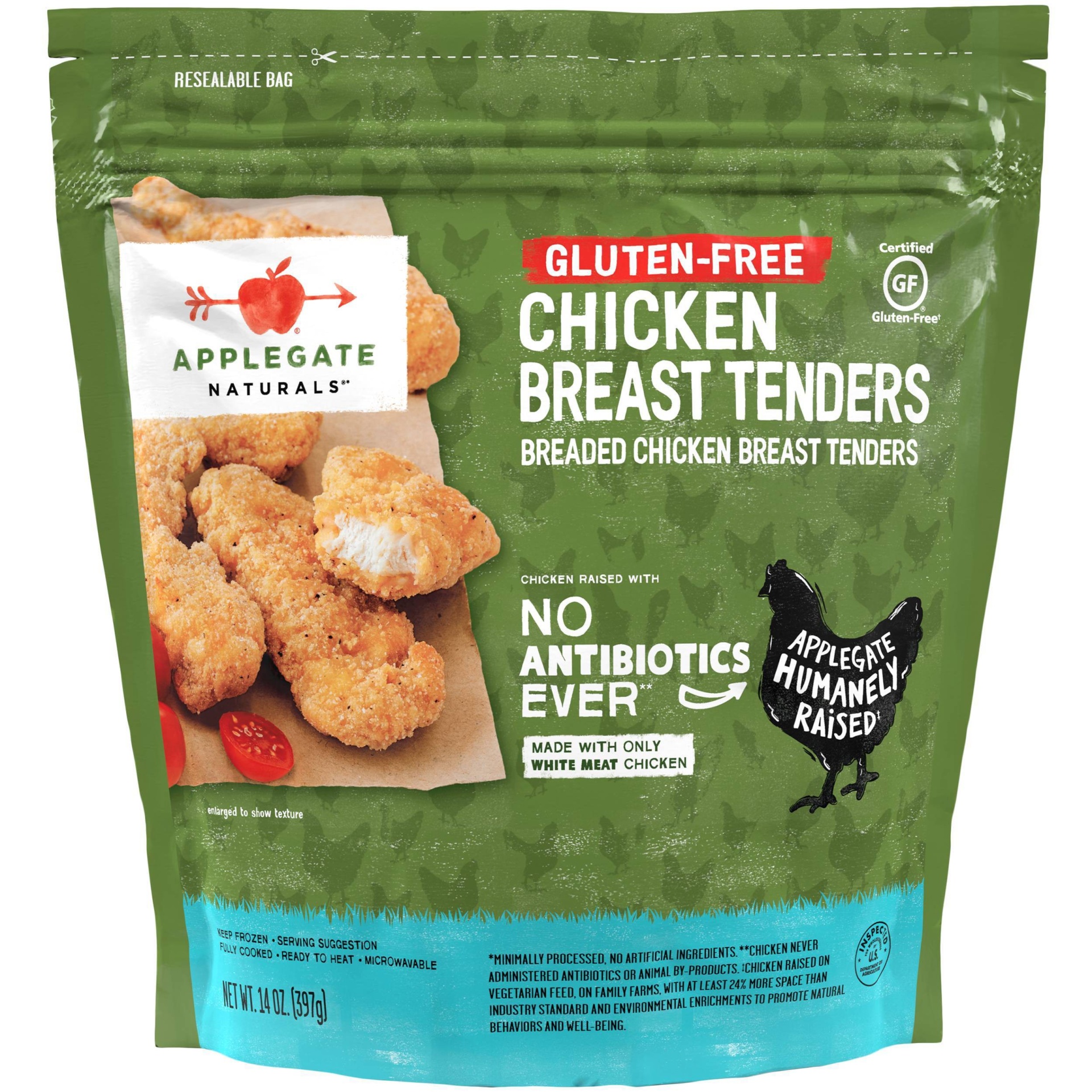 slide 1 of 4, Applegate Farms Applegate Naturals Gluten Free Family Size Chicken Breast Tenders - Frozen, 14 oz