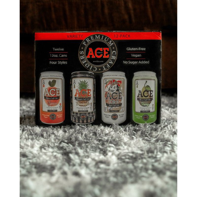 slide 6 of 12, ACE Cider ACE Hard Cider Variety Pack - 12pk/12 fl oz Cans, 12 ct; 12 fl oz