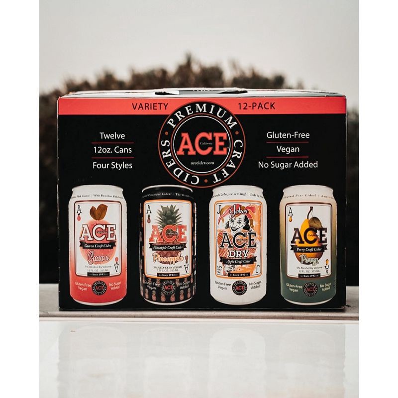 slide 8 of 12, ACE Cider ACE Hard Cider Variety Pack - 12pk/12 fl oz Cans, 12 ct; 12 fl oz