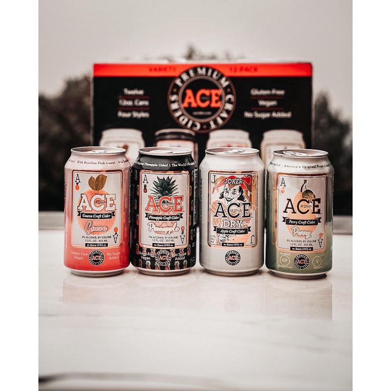 slide 10 of 12, ACE Cider ACE Hard Cider Variety Pack - 12pk/12 fl oz Cans, 12 ct; 12 fl oz