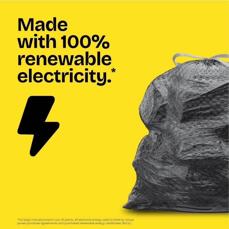 slide 5 of 10, Glad ForceFlex Large Drawstring Black Trash Bags - 30gal/34ct, 30 gal, 34 ct