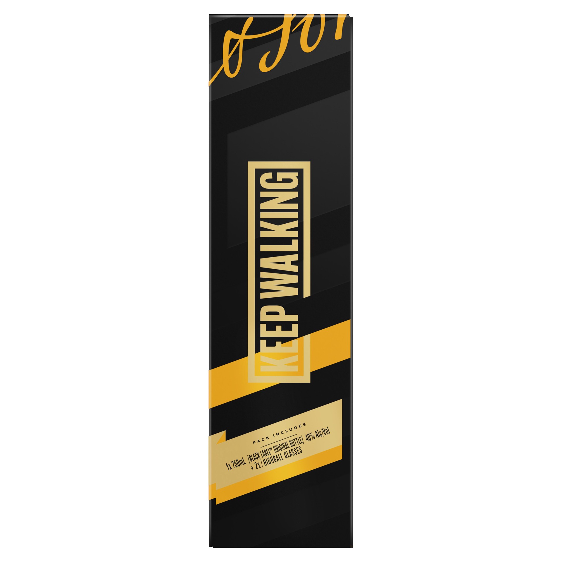 slide 2 of 5, Johnnie Walker Black Label Blended Scotch Whisky, 750 mL Bottle with Two Branded Highball Glasses, 750 ml