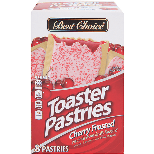 slide 1 of 1, Best Choice Frosted Cherry Toaster Pastries, 8 ct