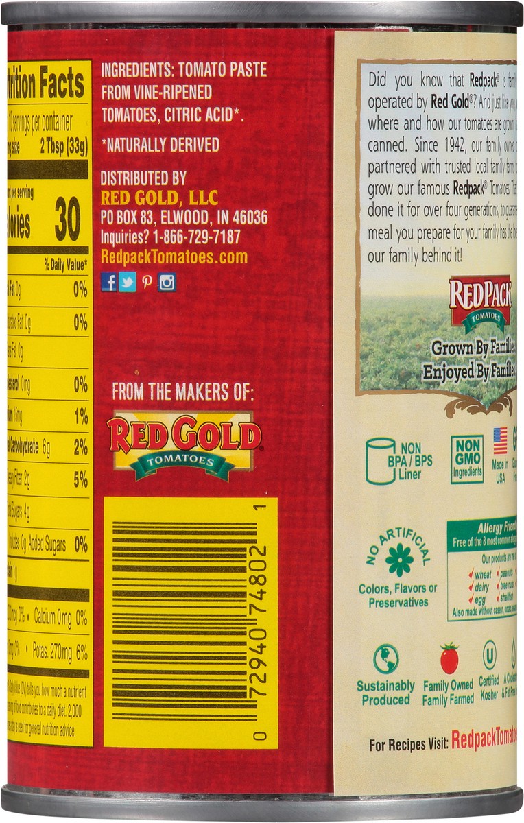 slide 8 of 9, Redpack® Tomato Paste 12 oz. Can, 12 oz