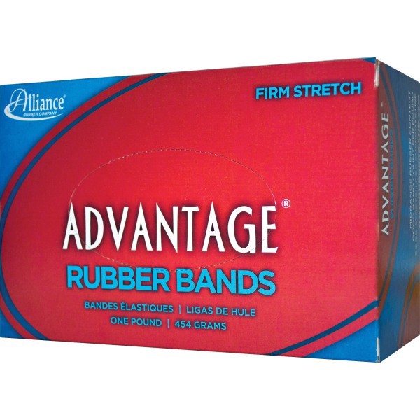 slide 3 of 8, Alliance Rubber Advantage Rubber Bands, Size 107, 7 in x 5/8 in, Natural, Box of 40, 1 ct
