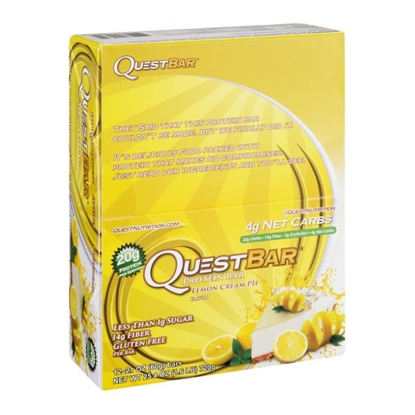 slide 1 of 1, Quest Bar Lemon Cream Pie Protein Bar, 12 ct; 2.12 oz