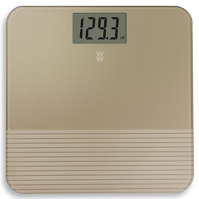 slide 1 of 5, Weight Watchers by Conair Digital Bathroom Scale - Gold, 1 ct