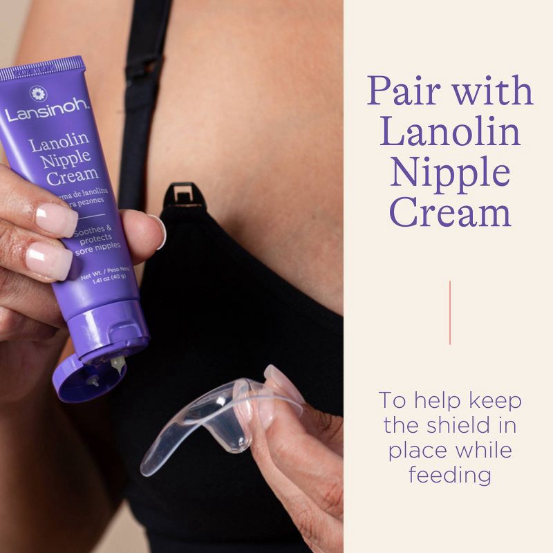 slide 7 of 9, Lansinoh Contact Nipple Shield with Case - 24mm - 2ct, 2 ct