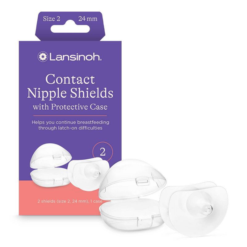 slide 1 of 10, Lansinoh Contact Nipple Shield with Case - 24mm - 2ct, 2 ct