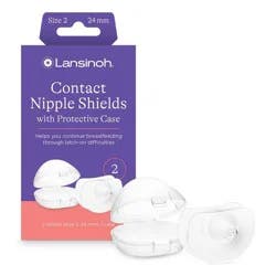 Lansinoh Contact Nipple Shields for Breastfeeding with Case - 2ct - 24mm