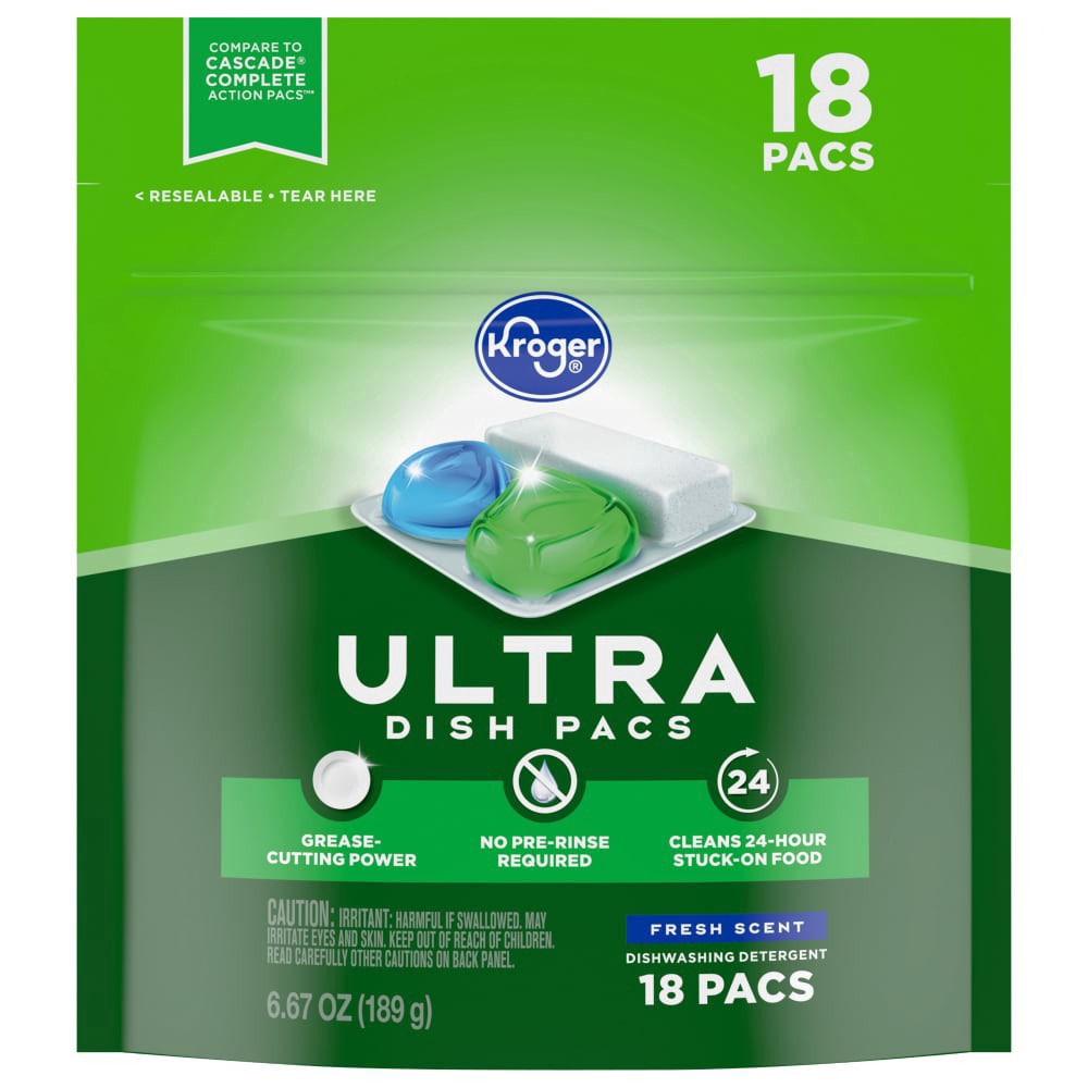 slide 1 of 6, Kroger® Ultra Fresh Scent Dish Pacs, 18 ct