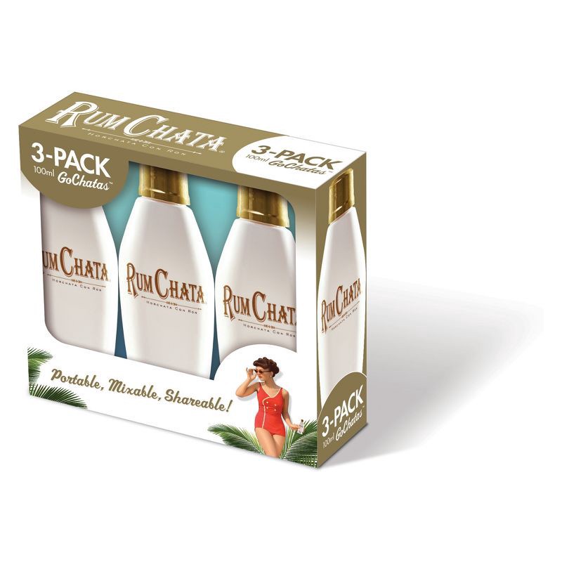 slide 2 of 4, RumChata Rum Liqueur - 3pk/100ml Bottles, 3 ct, 100 ml