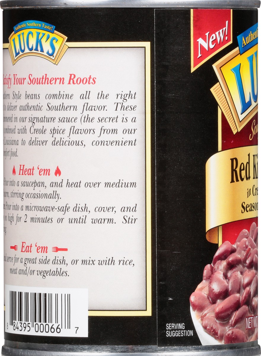 slide 7 of 13, Luck's Seasoned with Pork Southern Style Red Kidney Beans in Creole Sauce 20 oz, 20 oz