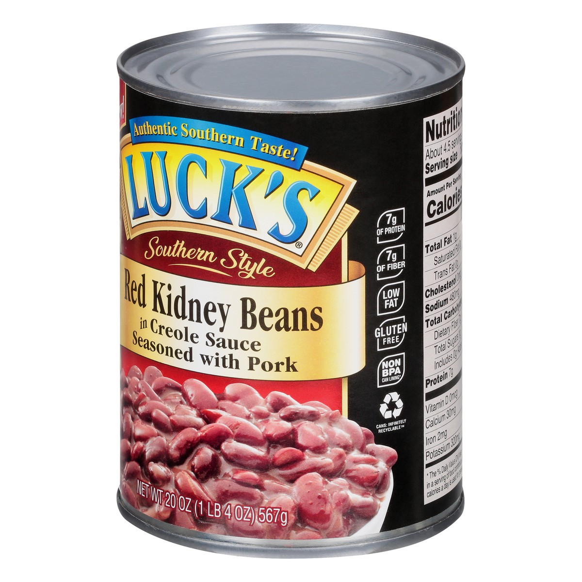 slide 5 of 13, Luck's Seasoned with Pork Southern Style Red Kidney Beans in Creole Sauce 20 oz, 20 oz