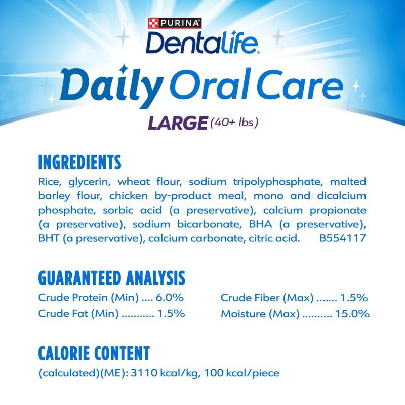 slide 6 of 9, Purina Dentalife Daily Oral Care Chicken Flavor Large Dental and Hard Chew Dog Treats - 7.8oz, 7.8 oz