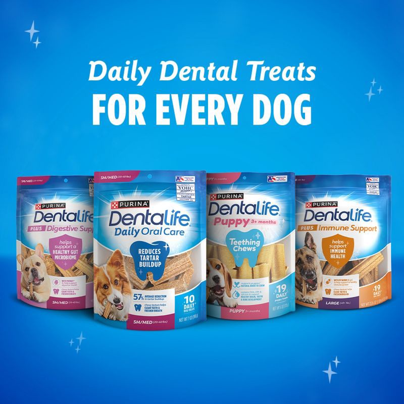 slide 8 of 9, Purina Dentalife Daily Oral Care Chicken Flavor Large Dental and Hard Chew Dog Treats - 7.8oz, 7.8 oz
