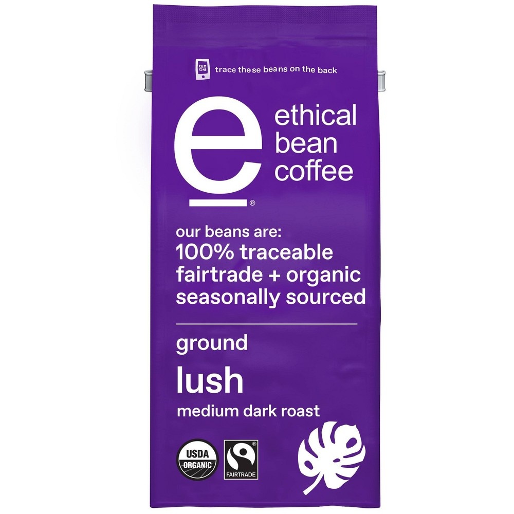 slide 7 of 12, Ethical Bean Coffee Lush Medium Dark Roast Ground Coffee, 8 oz