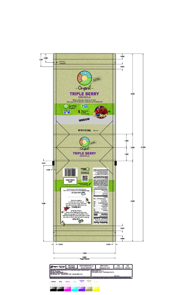 slide 12 of 18, Full Circle Market Organic Triple Berry Granola 12 oz, 12 oz