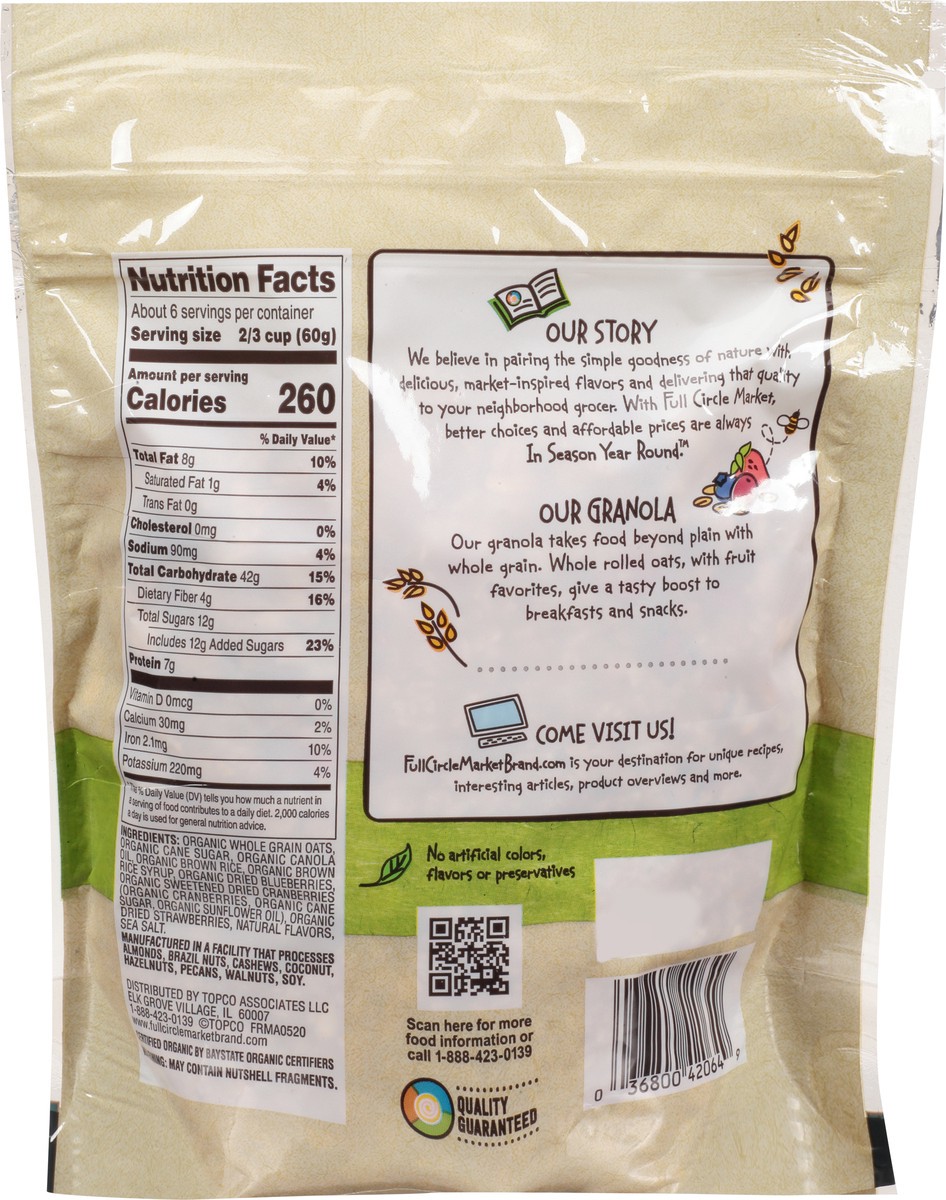 slide 3 of 18, Full Circle Market Organic Triple Berry Granola 12 oz, 12 oz