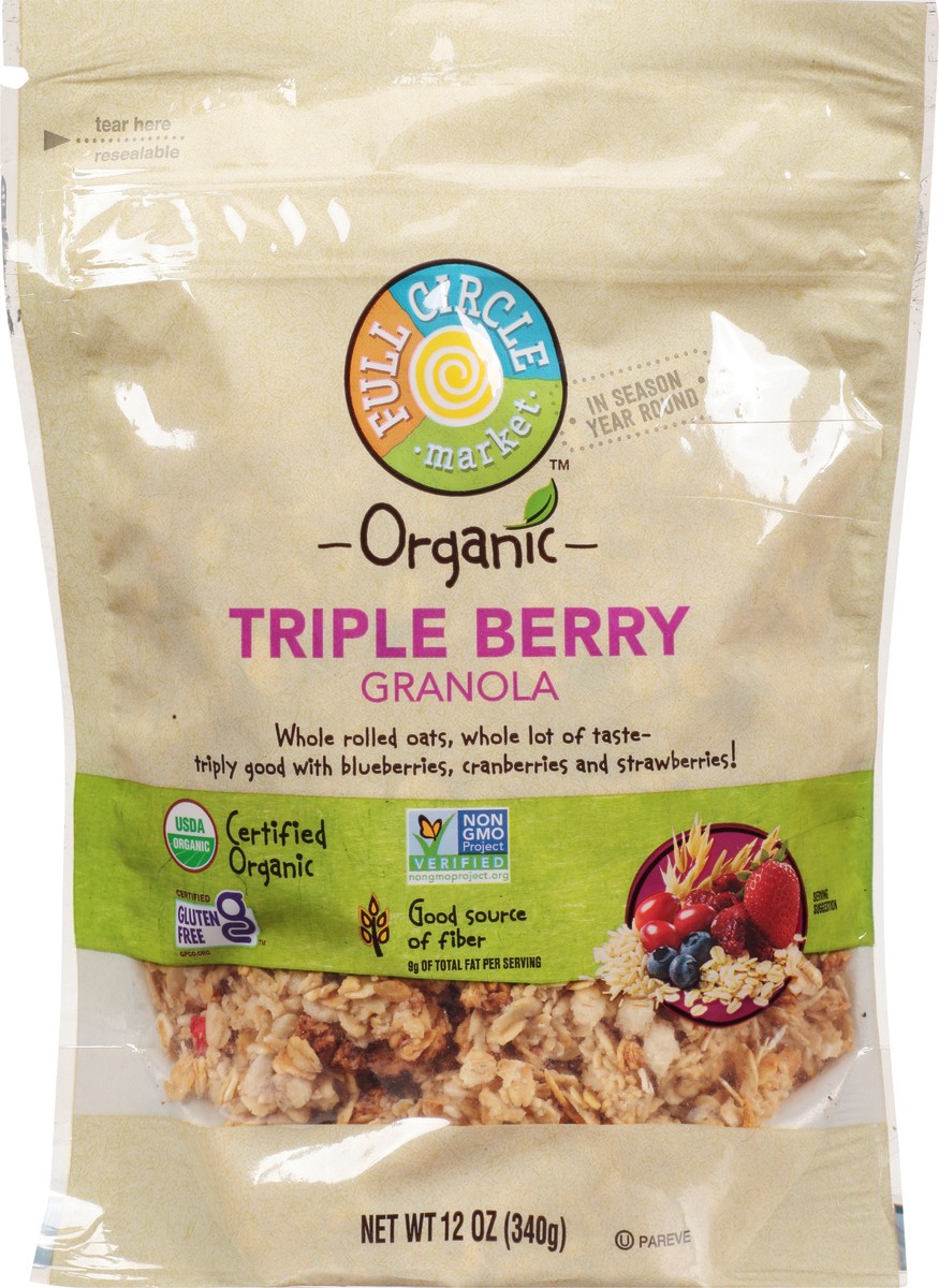 slide 5 of 18, Full Circle Market Organic Triple Berry Granola 12 oz, 12 oz