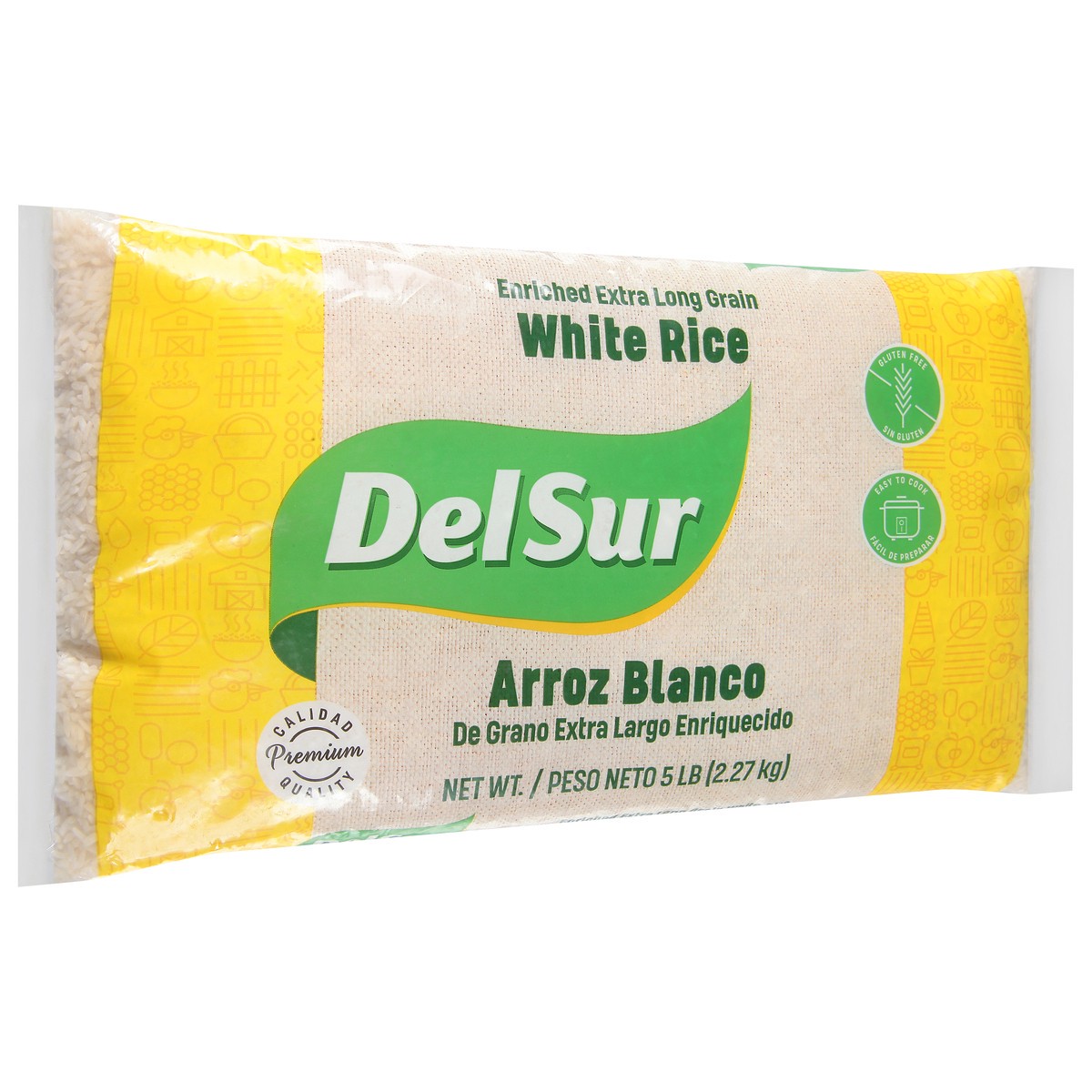 slide 5 of 9, Del Sur Enriched Extra Long Grain White Rice 5 lb, 5 lb