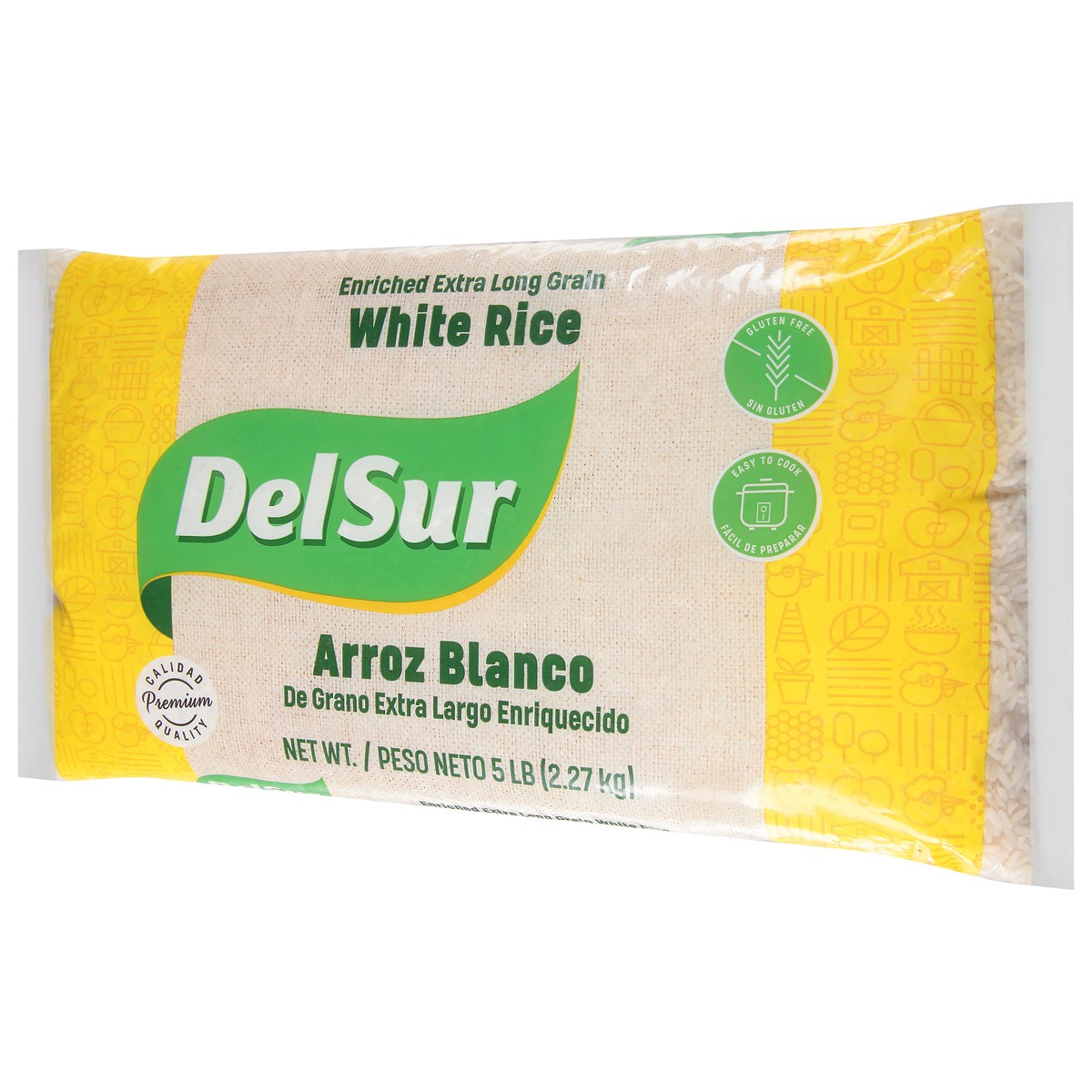 slide 4 of 9, Del Sur Enriched Extra Long Grain White Rice 5 lb, 5 lb
